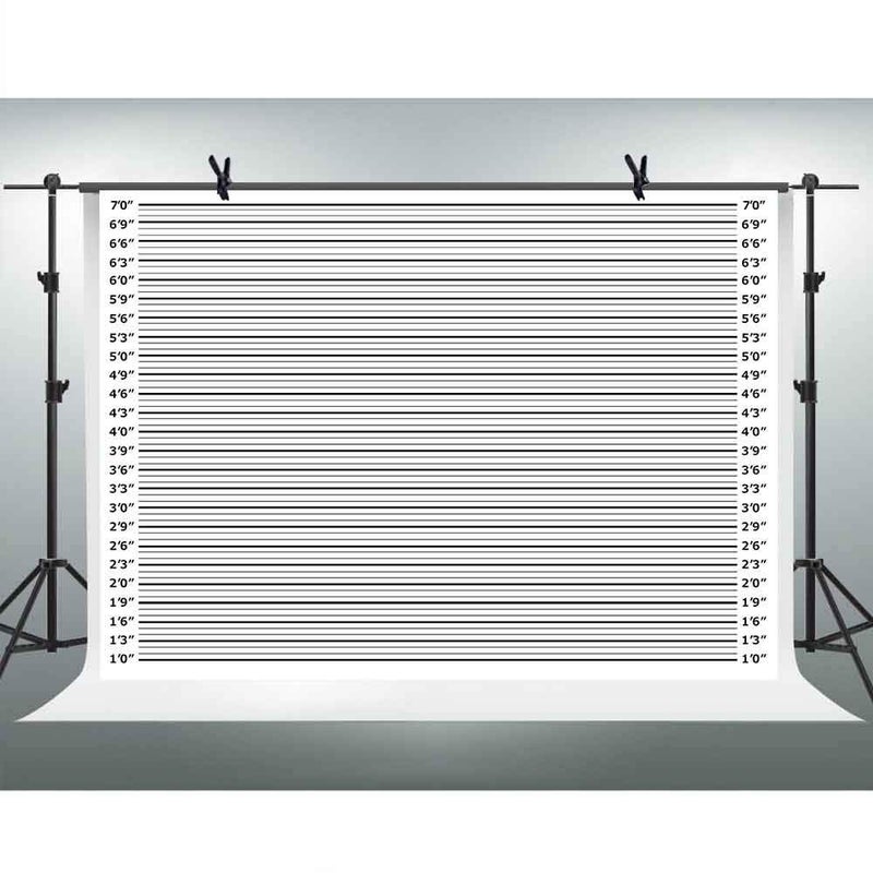 FHZON Mugshot Photo Booth Backdrop Banner 10x7ft Wide Enough for Everyone Accurate Measurements for Bachelorette Party, Girls Night Out, Birthday, Height Charts, Party Theme Props LSFH635 - Image 1